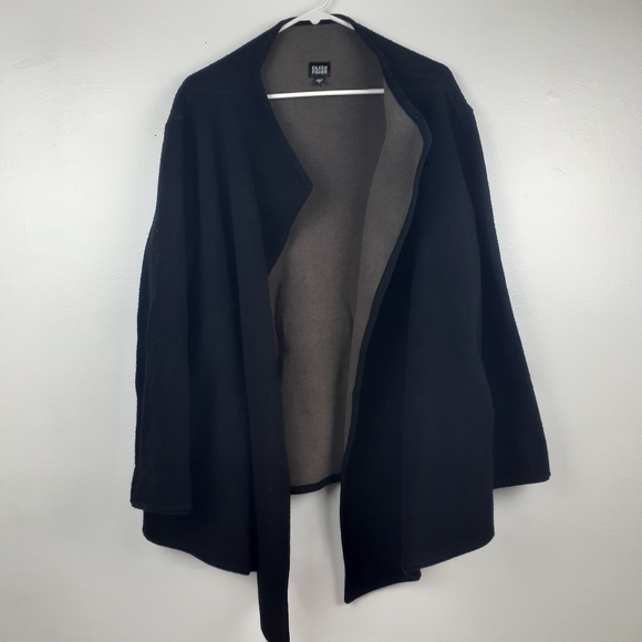 Eileen Fisher Sweaters - Eileen Fisher Lams Wool Blend Open Front Black Cardigan Size Large